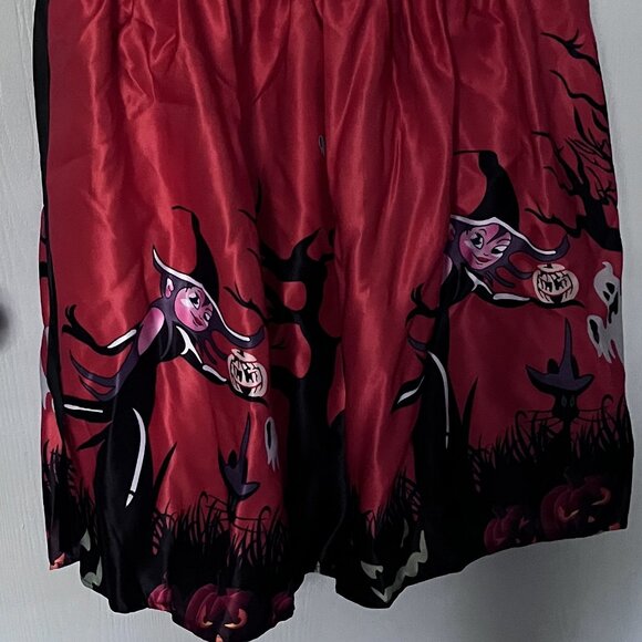 New Red Halloween Dress with Witches Ghosts Pumpkins and More Size 5-6T - Picture 2 of 4